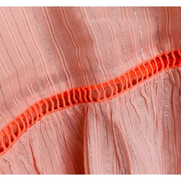 Cat & Jack Girls Maxi Sundress 3T Pink Sleeveless Embroidered Tiered Halter - Picture 7 of 7